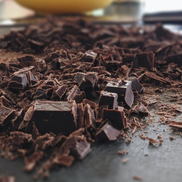 chopped dark chocolate