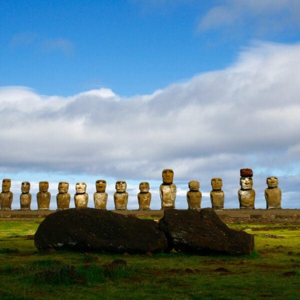 easter island from afar